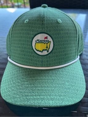 Masters green hat, chair print. Purchased 2026 at Augusta National